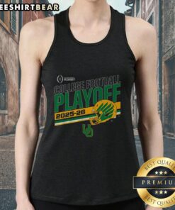Alt Text: Top Oregon Football 2025 CFP stripe tank top featuring team colors and logo, perfect for game day or casual wear.