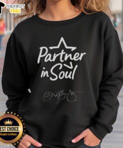 Alt Text: Stylish Top Partner in Soul sweatshirt featuring a cozy design, perfect for casual wear and expressing your unique style.