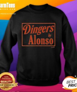 Pete Alonso sweatshirt featuring 'Baltimore Dingers' sign, perfect for baseball fans and stylish game day wear.