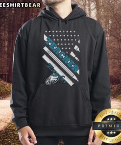 Top Philadelphia Eagles Football X Teacher American Flag Hoodie featuring vibrant colors and a stylish design for fans.