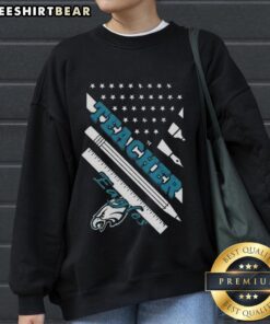 Top Philadelphia Eagles Football X Teacher American Flag Sweatshirt in vibrant design, perfect for fans and educators.