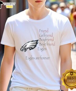 Top Philadelphia Eagles T-shirt for friends and couples, featuring 'Eagles Are Forever' design in vibrant colors.
