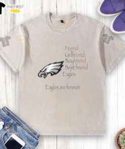 Top Philadelphia Eagles washed t-shirt for friends and couples, celebrating Eagles loyalty and friendship.