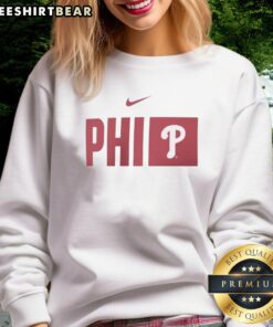 Cozy Top Philadelphia Phillies P Logo MLB sweatshirt featuring bold team colors and iconic logo, perfect for fans.