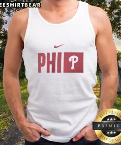 Top Philadelphia Phillies P logo MLB tank top featuring a bold design for baseball fans and summer wear.