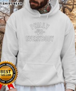 Top Philly Vs Everybody Hoodie featuring bold graphic design, perfect for urban streetwear enthusiasts.