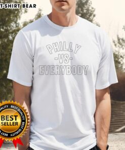Top Philly Vs Everybody T-Shirt featuring a bold graphic design celebrating Philadelphia pride and unity.