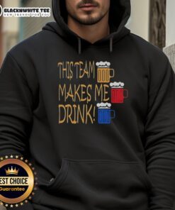 Top Pittsburgh Steelers hoodie featuring 'This Team Makes Me Drink' design, perfect for loyal fans and game day wear.