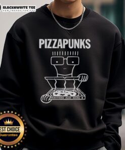 Top Pizza Punks sweatshirt featuring bold text 'Everything Else Sucks' in a stylish design for pizza lovers.