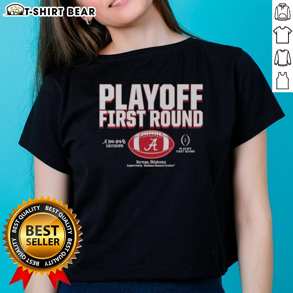 Top Playoff First Round Alabama Crimson Tide 2025 Cfp Winner Ladies Tee 2025 CFP Winner Alabama Crimson Tide ladies tee showcasing team pride for the top playoff first round.