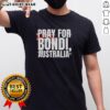 Top Pray For Bondi Australia Flag T-Shirt featuring a vibrant design of the Australian flag, perfect for beach lovers.