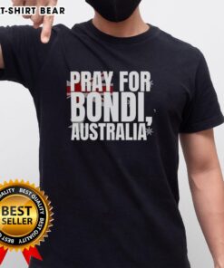 Top Pray For Bondi Australia Flag T-Shirt featuring a vibrant design of the Australian flag, perfect for beach lovers.
