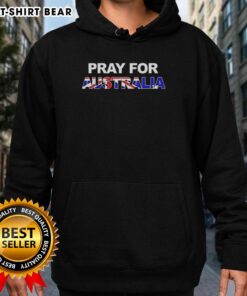Top Pray For Bondi Australia hoodie with letter flag design, perfect for beach lovers and stylish casual wear.