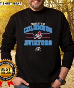 Columbus Aviators UFL logo sweatshirt showcasing vibrant design and comfortable fit, perfect for fans and casual wear.
