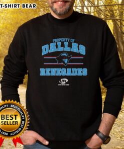 Dallas Renegades UFL logo sweatshirt showcasing team colors and design for fans and collectors.