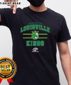 Top Property of Louisville Kings UFL logo t-shirt showcasing team spirit and vibrant design for fans and collectors.