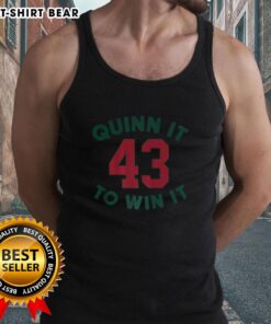 Quinn Hughes Minnesota Wild 'Quinn It To Win It' tank top, featuring number 43, perfect for NHL fans and summer wear.