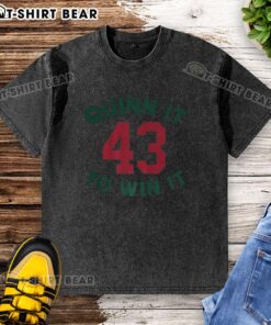 Quinn Hughes Minnesota Wild NHL 'Quinn It To Win It' Number 43 washed t-shirt, featuring bold graphics and team colors.