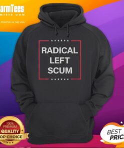 Top Radical Left Scum Anti-MAGA Trump Hoodie design featuring bold graphics and vibrant colors for political statement wear.