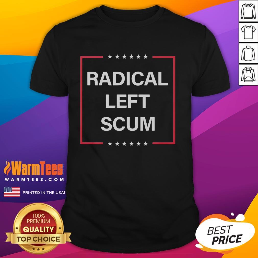 top-radical-left-scum-anti-maga-trump-t-shirt-1 Top Radical Left Scum Anti MAGA Trump T-Shirt featuring bold graphics and a provocative slogan for political statement wear.