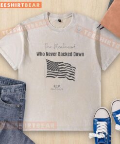 Top Rob Reiner RIP 1947-2025 T-shirt featuring 'The Meathead Who Never Backed Down' design, perfect for fans.
