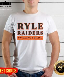 Ryle Raiders Swimming & Diving T-Shirt featuring team colors and logo, perfect for fans and athletes.