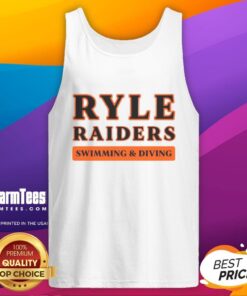 Top Ryle Raiders Swimming Diving Tank Top featuring vibrant colors and team logo, perfect for swim meets and casual wear.