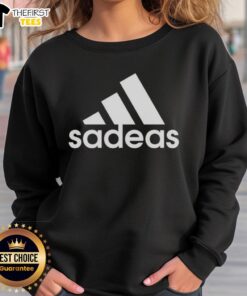 Top Sadeas Three Stripes Logo Parody Sweatshirt featuring a unique design and stylish fit for casual wear.