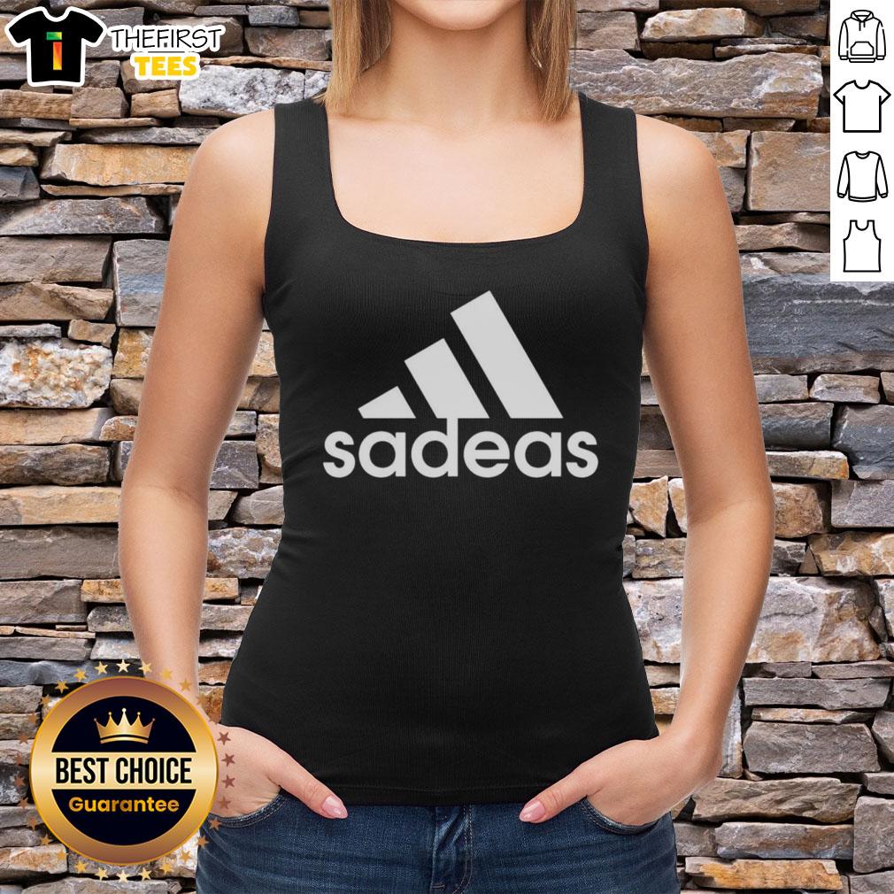 top-sadeas-three-stripes-logo-parody-tank-top Top Sadeas Three Stripes Logo Parody Tank Top featuring a creative twist on the classic logo design.