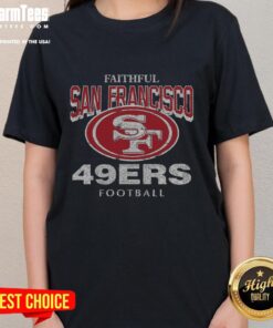 Stylish Top San Francisco 49ers head-on ladies tee featuring team logo, perfect for fans supporting their favorite team.