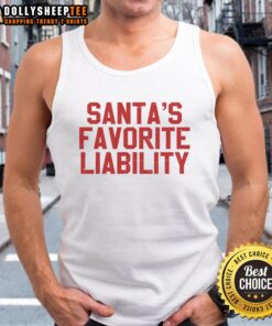 Funny political Christmas tank top featuring Santa's favorite liability design, perfect for holiday celebrations.