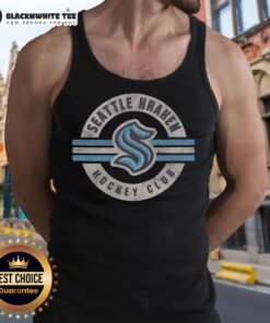 Top Seattle Kraken surround tank top featuring bold team logo and vibrant colors, perfect for fans.