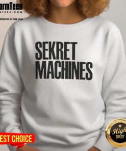 Top-Sekret Machines sweatshirt featuring a bold graphic design, perfect for casual wear and street style enthusiasts.