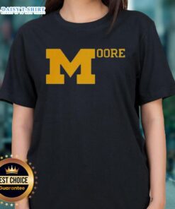 Top Sherrone Moore Michigan Football Ladies Tee featuring vibrant team colors and stylish design for female fans.