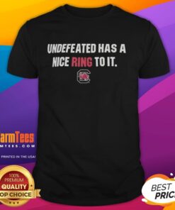 South Carolina Gamecocks Undefeated T-Shirt featuring bold text design, perfect for fans celebrating a winning season.