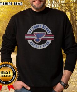 Vintage St. Louis Blues sweatshirt featuring a classic design and surround print, perfect for hockey fans.