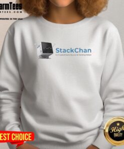 Top StackChan co-created open source AI desktop robot sweatshirt featuring a unique design and vibrant colors.