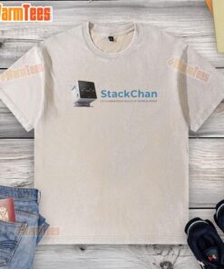Top StackChan co-created open-source AI desktop robot printed on a washed T-shirt, showcasing innovative design.