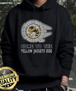 Top Star Wars Georgia Tech Yellow Jackets side hoodie featuring iconic characters and team colors for fans.