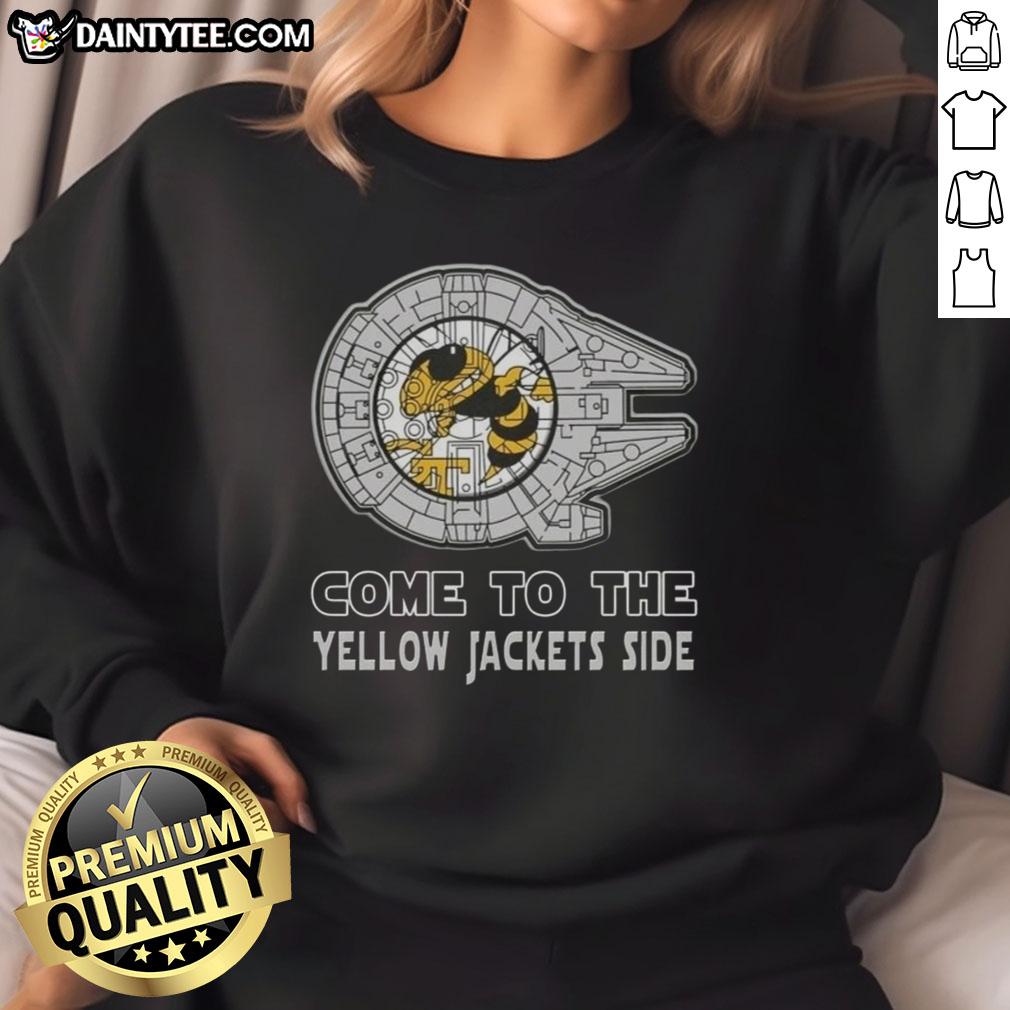 top-star-wars-come-to-the-georgia-tech-yellow-jackets-side-sweatshirt Top Star Wars Georgia Tech Yellow Jackets side sweatshirt with unique design, perfect for fans and alumni.