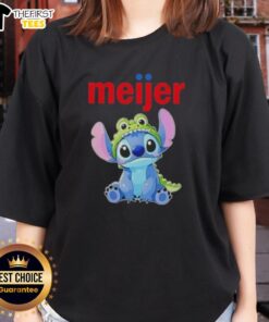 Alt Text: Top-Stitch Crocodile X Meijer Ladies Tee featuring a vibrant design perfect for cosplay enthusiasts.