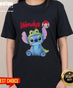 Top Stitch Cosplay Crocodile X Wendy's ladies tee featuring vibrant colors and unique design for fans and collectors.