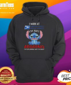 Top Stitch hoodie featuring 'I'm not arguing, I'm explaining why I'm right' design, perfect for USPS workers.