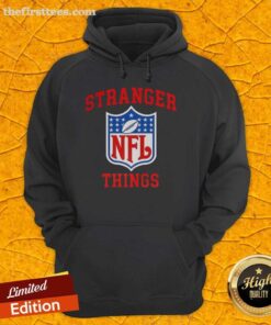 Top Stranger Things x NFL Logo Hoodie featuring unique design and vibrant colors, perfect for fans of both franchises.