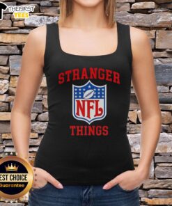 Top Stranger Things X NFL logo tank top featuring a unique design for fans of the series and football enthusiasts.
