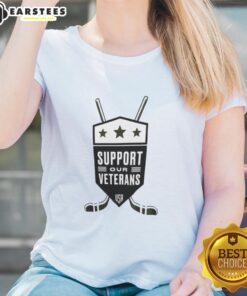 Top Support Our Veterans USA NHL Ladies Tee featuring patriotic design and comfortable fit for fans and supporters.