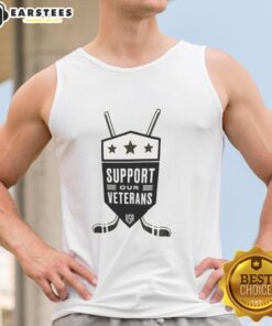 Support Our Veterans USA NHL Tank Top featuring patriotic design and team logo, perfect for sports fans and veterans' advocates.