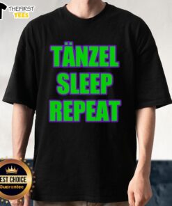 Alt Text: Stylish Top Tanzel Sleep Repeat T-Shirt featuring a fun sleep-themed graphic, perfect for casual wear and sleep lovers.