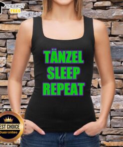 Top Tanzel Sleep Repeat Tank Top in soft fabric, perfect for lounging or casual outings, showcasing a stylish design.