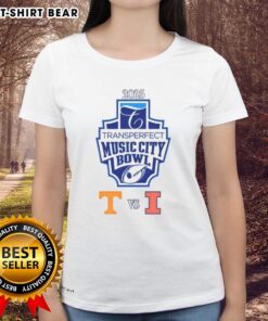 Top Tennessee Volunteers vs. Illinois Fighting Illini 2025 Liberty Mutual Music City Bowl ladies tee shirt design.